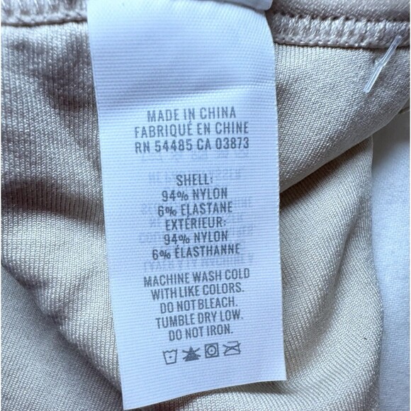 Aerie Seamless Ribbed One Shoulder Shelf Bra Bralette Crop Top Beige SMALL NWT - Picture 8 of 8